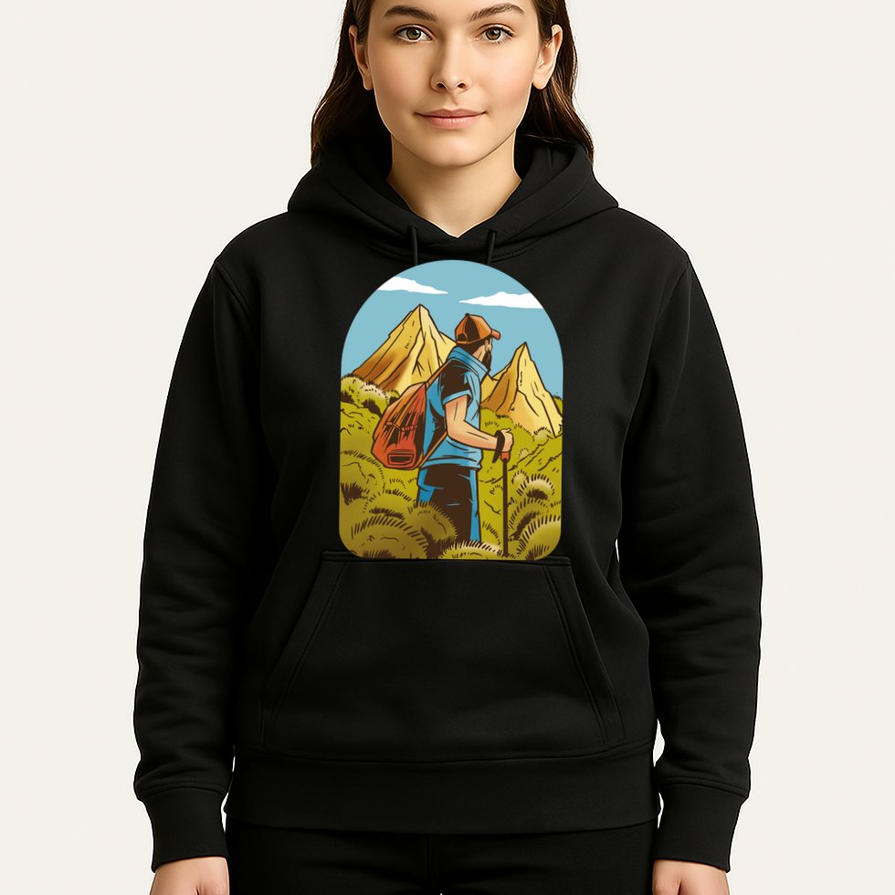 Man Hiking In The Mountains Hoodie