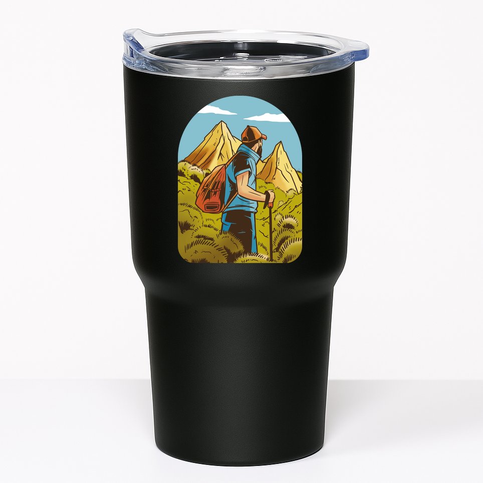 Man Hiking In The Mountains Tumbler