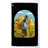 Man Hiking In The Mountains Golf Towel