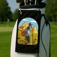 Man Hiking In The Mountains Golf Towel