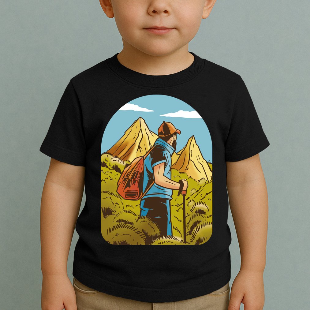 Man Hiking In The Mountains Toddler T-Shirt