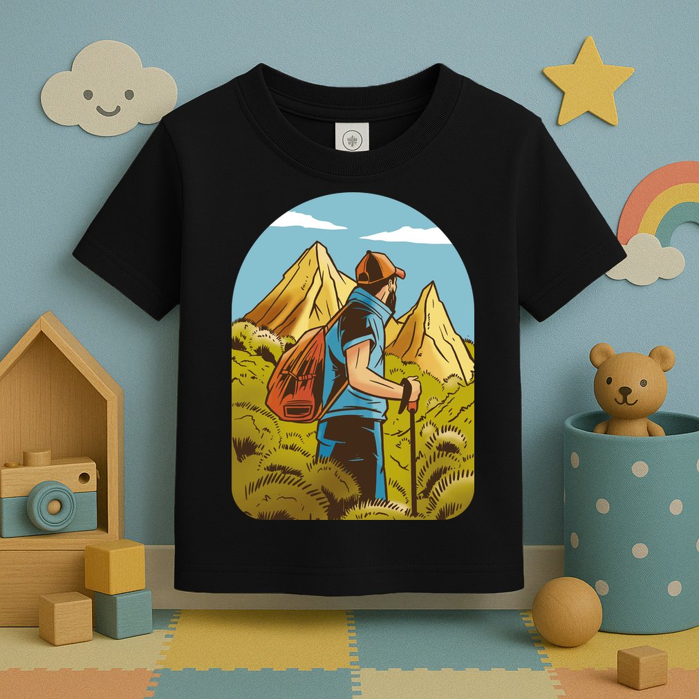 Man Hiking In The Mountains Toddler T-Shirt