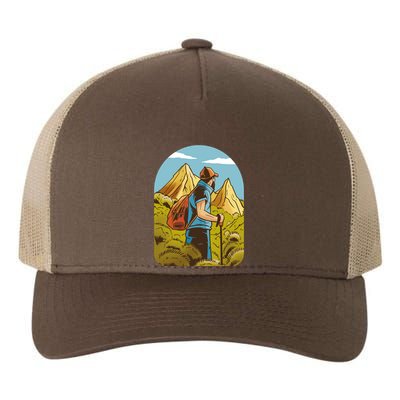 Man Hiking In The Mountains Yupoong Adult 5-Panel Trucker Hat