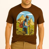 Man Hiking In The Mountains Performance Shirt