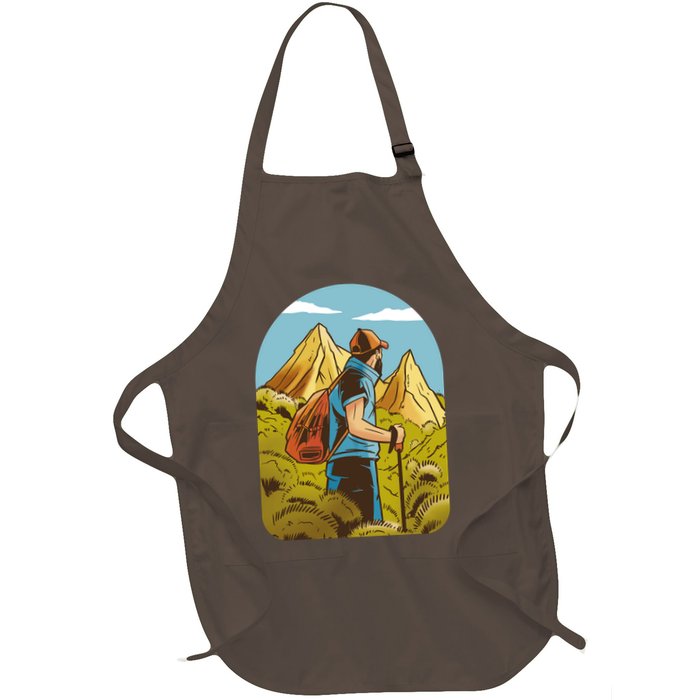 Man Hiking In The Mountains Apron