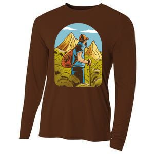 Man Hiking In The Mountains Cooling Performance Long Sleeve Crew