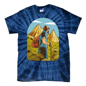 Man Hiking In The Mountains Tie-Dye T-Shirt