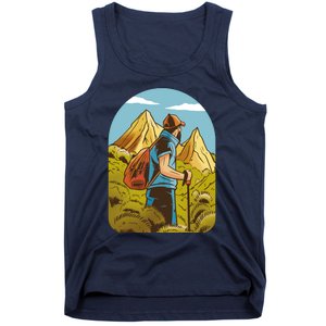 Man Hiking In The Mountains Tank Top