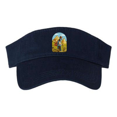 Man Hiking In The Mountains Valucap Bio-Washed Visor