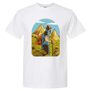 Man Hiking In The Mountains Garment-Dyed Heavyweight T-Shirt