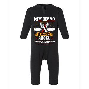 My Hero Is Now My Angel Adenoid Cystic Carcinoma Adenocyst Gift Infant Fleece One Piece