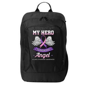 My Hero Is Now My Angel Aicardi Syndrome Genetic Disorder Meaningful Gift City Backpack