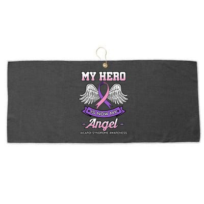 My Hero Is Now My Angel Aicardi Syndrome Genetic Disorder Meaningful Gift Large Microfiber Waffle Golf Towel