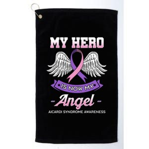 My Hero Is Now My Angel Aicardi Syndrome Genetic Disorder Meaningful Gift Platinum Collection Golf Towel