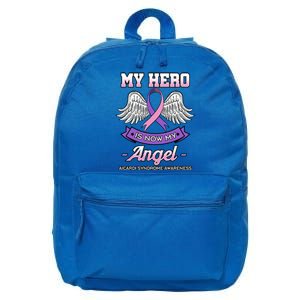 My Hero Is Now My Angel Aicardi Syndrome Genetic Disorder Meaningful Gift 16 in Basic Backpack