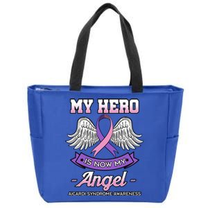 My Hero Is Now My Angel Aicardi Syndrome Genetic Disorder Meaningful Gift Zip Tote Bag