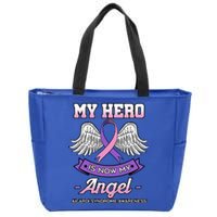 My Hero Is Now My Angel Aicardi Syndrome Genetic Disorder Meaningful Gift Zip Tote Bag