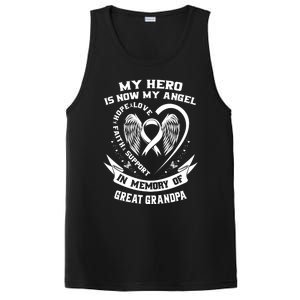 My Hero Is Now My Angel Lung Cancer Awareness Great Grandpa Great Gift PosiCharge Competitor Tank