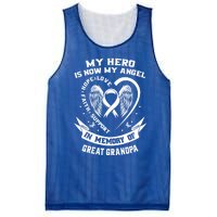 My Hero Is Now My Angel Lung Cancer Awareness Great Grandpa Great Gift Mesh Reversible Basketball Jersey Tank