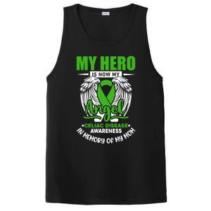 My Hero Is Now My Angel Celiac Disease Awareness Green Gift PosiCharge Competitor Tank