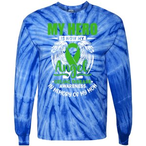 My Hero Is Now My Angel Celiac Disease Awareness Green Gift Tie-Dye Long Sleeve Shirt