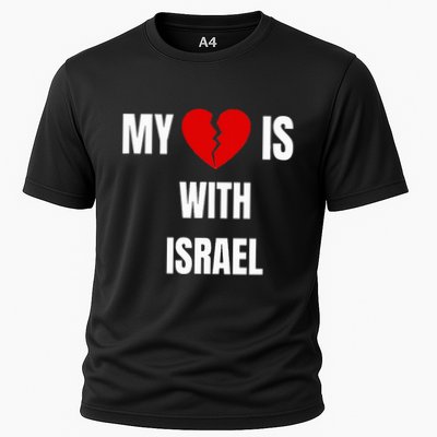 My Heart is With Israel I Stand With Israel Performance Shirt