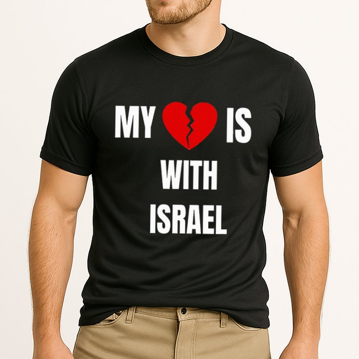 My Heart is With Israel I Stand With Israel Performance Shirt