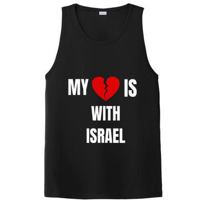 My Heart is With Israel I Stand With Israel PosiCharge Competitor Tank