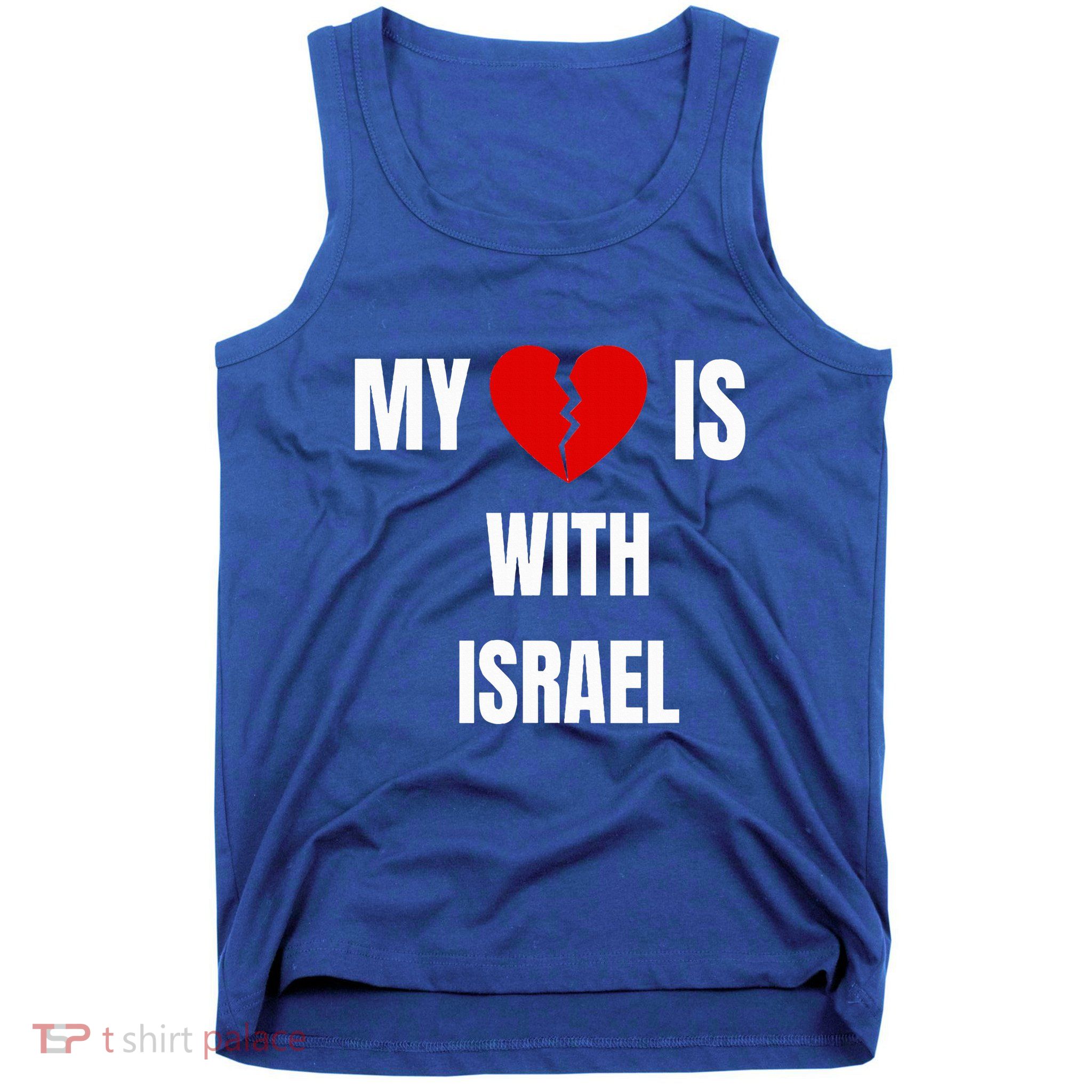 My Heart is With Israel I Stand With Israel Tank Top