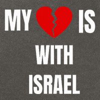My Heart is With Israel I Stand With Israel Cotton Canvas Backpack