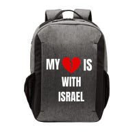 My Heart is With Israel I Stand With Israel Vector Backpack