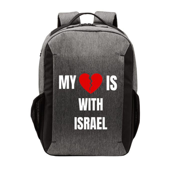 My Heart is With Israel I Stand With Israel Vector Backpack