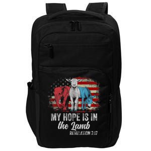 My Hope Is In The Lamb Funny Scripture Elephant Donkey Us Impact Tech Backpack