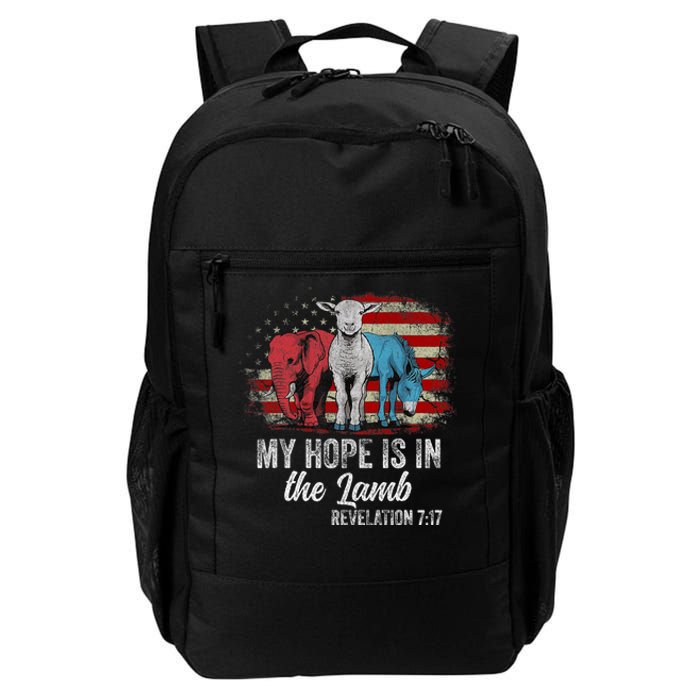 My Hope Is In The Lamb Funny Scripture Elephant Donkey Us Daily Commute Backpack