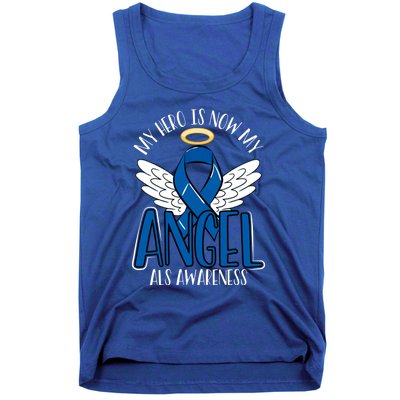 My Hero Is Now My Angel Als Awareness Month Gift Tank Top