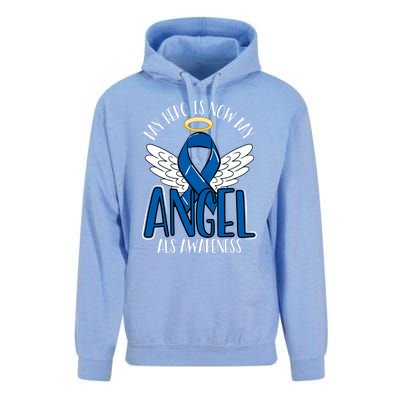 My Hero Is Now My Angel Als Awareness Month Gift Unisex Surf Hoodie