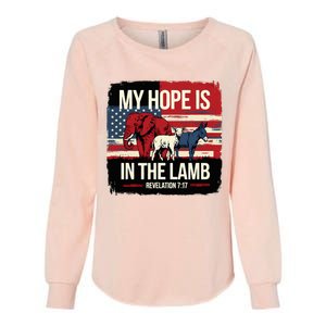 My Hope Is In The Lamb Jesus 2024 Election Womens California Wash Sweatshirt