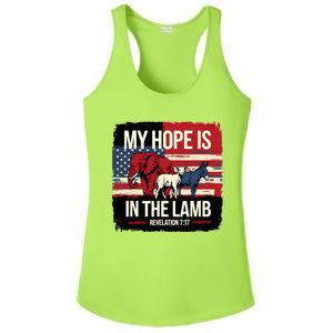 My Hope Is In The Lamb Jesus 2024 Election Ladies PosiCharge Competitor Racerback Tank