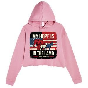 My Hope Is In The Lamb Jesus 2024 Election Crop Fleece Hoodie