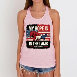 My Hope Is In The Lamb Jesus 2024 Election Women's Knotted Racerback Tank