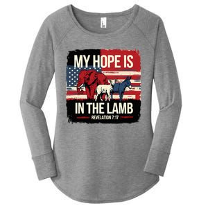 My Hope Is In The Lamb Jesus 2024 Election Women's Perfect Tri Tunic Long Sleeve Shirt