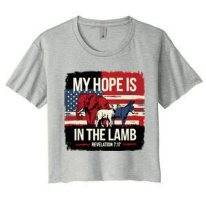 My Hope Is In The Lamb Jesus 2024 Election Women's Crop Top Tee