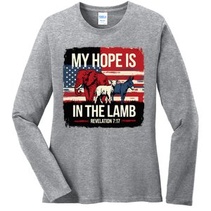 My Hope Is In The Lamb Jesus 2024 Election Ladies Long Sleeve Shirt