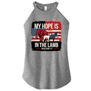 My Hope Is In The Lamb Jesus 2024 Election Women's Perfect Tri Rocker Tank