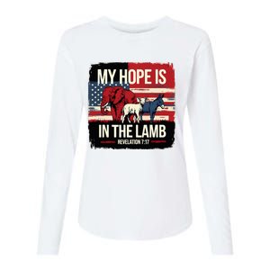 My Hope Is In The Lamb Jesus 2024 Election Womens Cotton Relaxed Long Sleeve T-Shirt