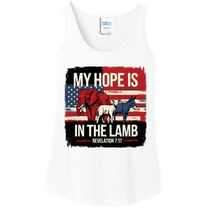 My Hope Is In The Lamb Jesus 2024 Election Ladies Essential Tank