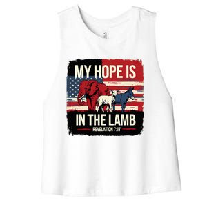 My Hope Is In The Lamb Jesus 2024 Election Women's Racerback Cropped Tank