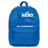 My Hero Is Now My Angel Als Awareness Month Funny Gift 16 in Basic Backpack