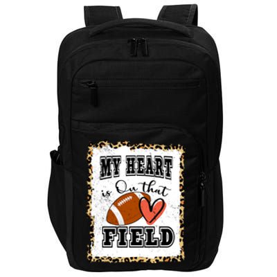 My Heart Is On The Field Cute Leppard Football Mom Impact Tech Backpack