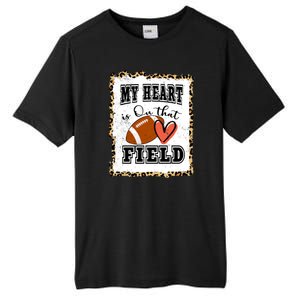 My Heart Is On The Field Cute Leppard Football Mom Tall Fusion ChromaSoft Performance T-Shirt